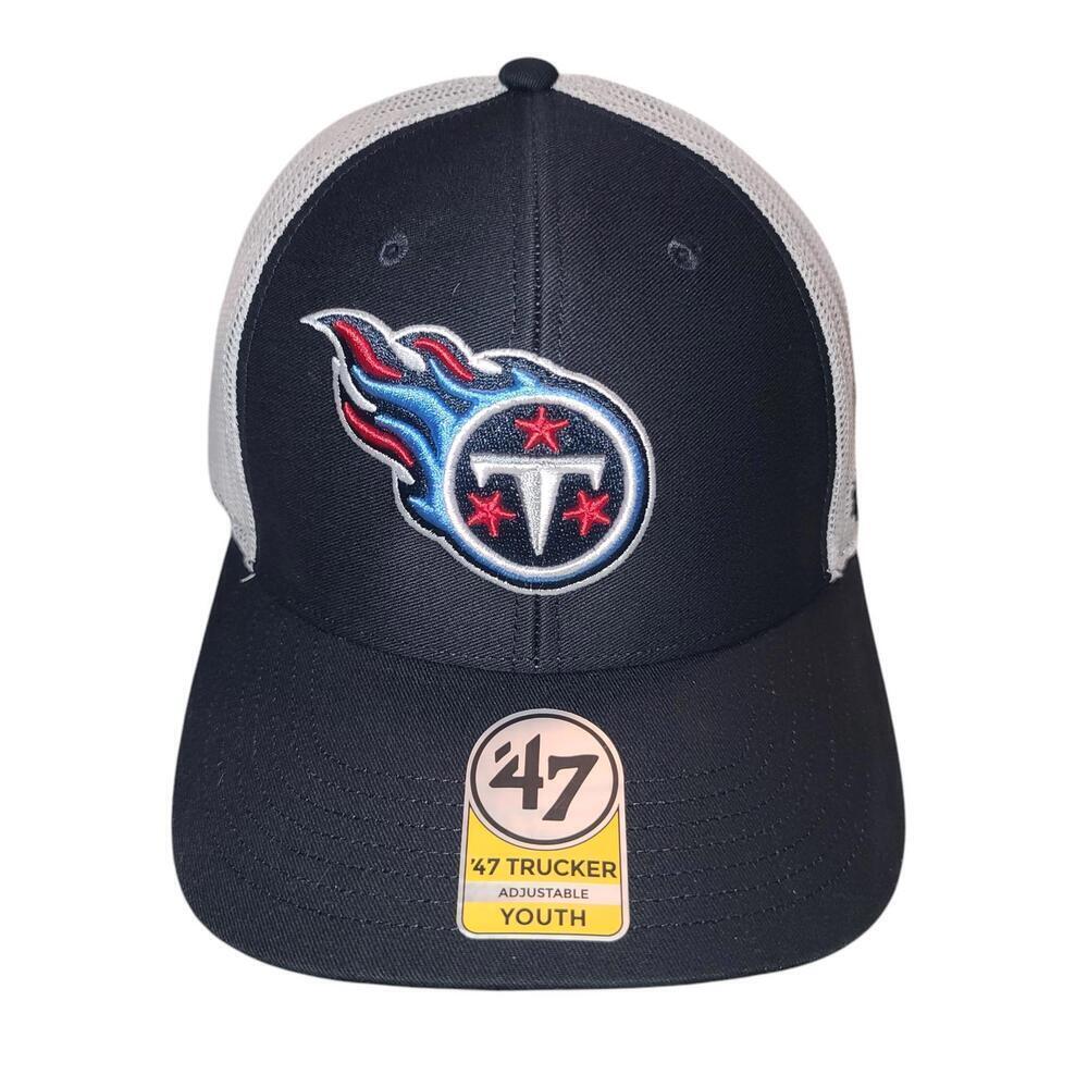 Youth Adjustable Trucker Cap - Tennessee Titans 47 Brand